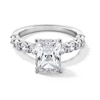 Thumbnail Image 1 of 4 CT. T.W. Radiant-Cut Certified Lab-Created Diamond Engagement Ring in 14K White Gold (F/SI2)