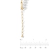 Thumbnail Image 3 of 5.0-6.0mm Oval Freshwater Cultured Pearl and Paper Clip Chain Double Strand Bracelet in 10K Gold - 7.5&quot;