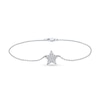 Thumbnail Image 1 of 1/6 CT. T.W. Diamond Star Bracelet in Sterling Silver - 7.25”