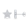 Thumbnail Image 3 of 1/6 CT. T.W. Diamond Star Stud Earrings in Sterling Silver