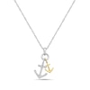 Thumbnail Image 1 of 1/10 CT. T.W. Diamond Anchors Double Charm Pendant in 10K Two-Tone Gold