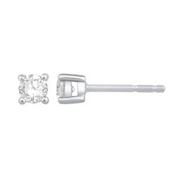 1/3 CT. T.W. Certified Lab-Created Diamond Solitaire Stud Earrings in Sterling Silver (F/VS2)