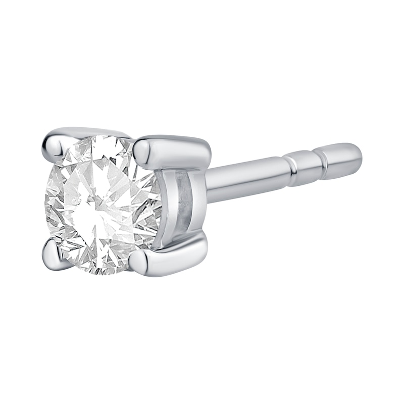 Main Image 3 of 1/3 CT. T.W. Certified Lab-Created Diamond Solitaire Stud Earrings in Sterling Silver (F/VS2)