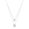 Thumbnail Image 1 of 1/5 CT. T.W. Diamond Stars Double Strand Necklace in Sterling Silver