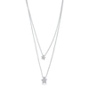 Thumbnail Image 2 of 1/5 CT. T.W. Diamond Stars Double Strand Necklace in Sterling Silver