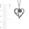 Thumbnail Image 3 of Enchanted Disney Villains Maleficent 1/6 CT. T.W. Black Diamond Heart Rose Vine Pendant in Black Sterling Silver - 19”