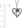 Thumbnail Image 4 of Enchanted Disney Villains Maleficent 1/6 CT. T.W. Black Diamond Heart Rose Vine Pendant in Black Sterling Silver - 19”