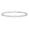 Thumbnail Image 1 of 5.0mm White Lab-Created Sapphire Infinity Link Bracelet in Sterling Silver - 7.5&quot;