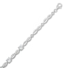 Thumbnail Image 2 of 5.0mm White Lab-Created Sapphire Infinity Link Bracelet in Sterling Silver - 7.5&quot;