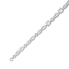 Thumbnail Image 3 of 5.0mm White Lab-Created Sapphire Infinity Link Bracelet in Sterling Silver - 7.5&quot;