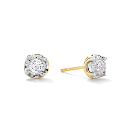 1/4 CT. T.W. Diamond Miracle Solitaire Bubble Stud Earrings in 10K Gold (J/I3)