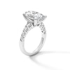 Thumbnail Image 2 of 5-3/4 CT. T.W. Oval Certified Lab-Created Diamond Graduated Shank Engagement Ring in 14K White Gold (F/VS2)