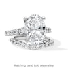 Thumbnail Image 3 of 5-3/4 CT. T.W. Oval Certified Lab-Created Diamond Graduated Shank Engagement Ring in 14K White Gold (F/VS2)