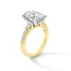 Thumbnail Image 2 of 5-3/4 CT. T.W. Oval Certified Lab-Created Diamond Graduated Shank Engagement Ring in 14K Gold (F/VS2)