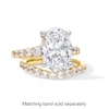 Thumbnail Image 3 of 5-3/4 CT. T.W. Oval Certified Lab-Created Diamond Graduated Shank Engagement Ring in 14K Gold (F/VS2)