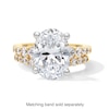 Thumbnail Image 4 of 5-3/4 CT. T.W. Oval Certified Lab-Created Diamond Graduated Shank Engagement Ring in 14K Gold (F/VS2)