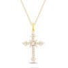 Thumbnail Image 1 of 1/5 CT. T.W. Diamond Tri-Ends Cross Pendant in 10K Gold