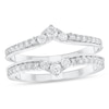 Thumbnail Image 1 of 1/2 CT. T.W. Diamond Chevron Solitaire Enhancer in 10K White Gold