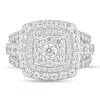 Thumbnail Image 3 of 2-7/8 CT. T.W. Diamond Triple Cushion Frame Triple Row Engagement Ring in 14K White Gold