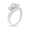 Thumbnail Image 2 of 3/8 CT. T.W. Diamond Three Stone Bypass Shank Engagement Ring in 10K White Gold