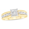 Thumbnail Image 1 of 1 CT. T.W. Princess-Cut Diamond Channel Shank Engagement Ring in 10K Gold