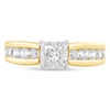 Thumbnail Image 3 of 1 CT. T.W. Princess-Cut Diamond Channel Shank Engagement Ring in 10K Gold