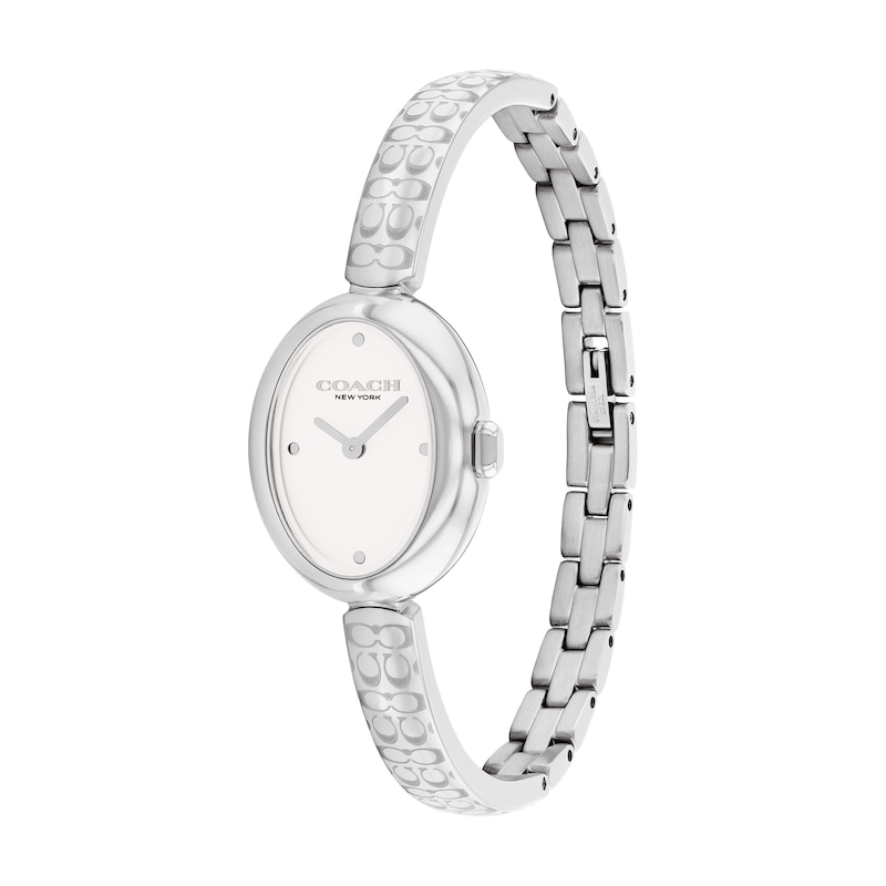 Main Image 2 of Ladies' Coach Sammy Bangle Watch with Oval White Dial (Model: 14504483)