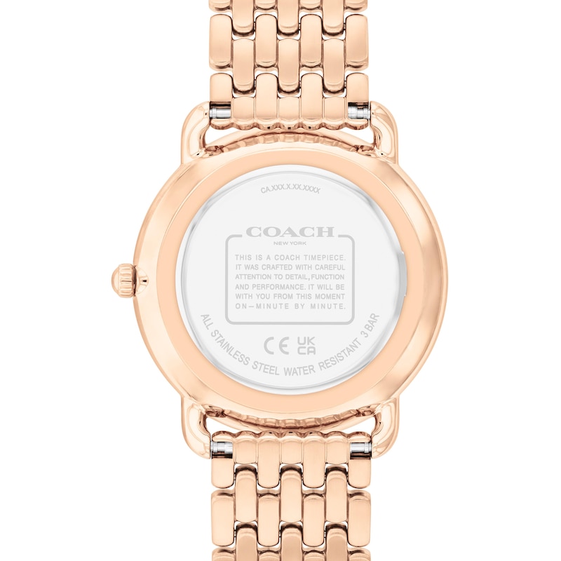 Main Image 3 of Ladies' Coach Elliot Rose-Tone IP Watch with Ivory Floral Dial (Model: 14504515)