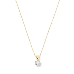 1/10 CT. Diamond Miracle Solitaire Bubble Pendant in 10K Gold (J/I3)