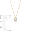 Thumbnail Image 3 of 1/10 CT. Princess-Cut Diamond Miracle Solitaire Pendant in Sterling Silver with 14K Gold Plate (J/I3)