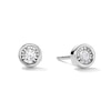 Thumbnail Image 1 of 1/10 CT. T.W. Diamond Miracle Solitaire Stud Earrings in 10K White Gold (I/I3)