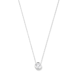 1/6 CT. Diamond Miracle Solitaire Pendant in 10K White Gold (I/I3)