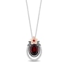 Thumbnail Image 1 of Collector’s Edition Enchanted Disney Snow White Live Action Garnet and Diamond Pendant in Sterling Silver and Rose Gold