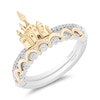 Thumbnail Image 1 of Enchanted Disney Belle 1/10 CT. T.W. Diamond Castle Two Piece Ring Set in Sterling Silver and 10K Gold