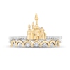 Thumbnail Image 3 of Enchanted Disney Belle 1/10 CT. T.W. Diamond Castle Two Piece Ring Set in Sterling Silver and 10K Gold