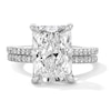 Thumbnail Image 1 of 5-5/8 CT. T.W. Radiant-Cut Certified Lab-Created Diamond Bridal Set in 14K White Gold (F/VS2)