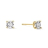 Thumbnail Image 1 of 1/10 CT. T.W. Diamond Miracle Solitaire Stud Earrings in Sterling Silver with 14K Gold Plate (J/I3)