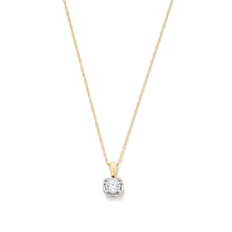 1/4 CT. Diamond Miracle Solitaire Bubble Pendant in 10K Gold (J/I3)