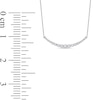 Thumbnail Image 2 of 3/8 CT. T.W. Diamond Miracle Graduated Curved Necklace in Sterling Silver