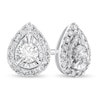 Thumbnail Image 1 of 3/8 CT. T.W. Diamond Pear-Shaped Frame Stud Earrings in 10K White Gold