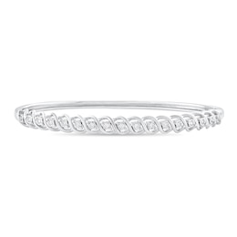 1/4 CT. T.W. Diamond Miracle Cascading Bangle in Sterling Silver