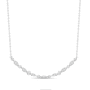 Thumbnail Image 1 of 1/5 CT. T.W. Diamond Alternating Station Necklace in Sterling Silver - 17&quot;