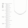 Thumbnail Image 2 of 1/5 CT. T.W. Diamond Alternating Station Necklace in Sterling Silver - 17&quot;