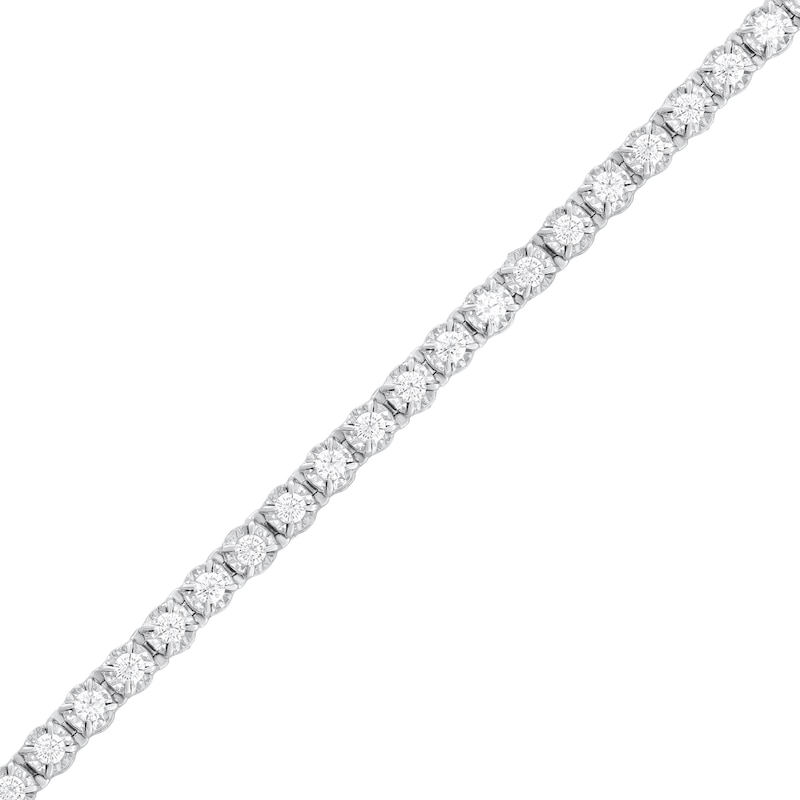 Main Image 1 of 2-7/8 CT. T.W. Diamond Miracle Tennis Bracelet in 10K White Gold