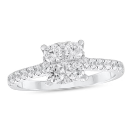 7/8 CT. T.W. Diamond Quad Engagement Ring in 10K White Gold