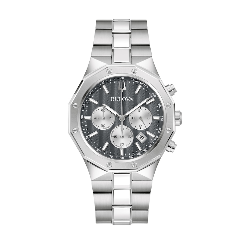 Main Image 1 of Men's Bulova Classic Prestige Chronograph Watch with Grey Dial (Model: 96B459)