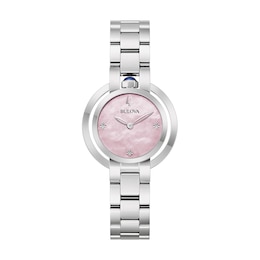 Ladies' Bulova Rubaiyat Watch with Pink Mother-of-Pearl Dial (Model: 96L338)