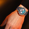 Thumbnail Image 5 of Men's Bulova Marine Star Blue Leather Strap Chronograph Watch with Blue Dial (Model: 96B460)