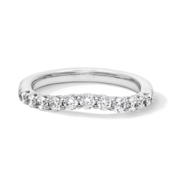 1/2 CT. T.W. Certified Lab-Created Diamond Contour Band in 14K White Gold (F/VS2)