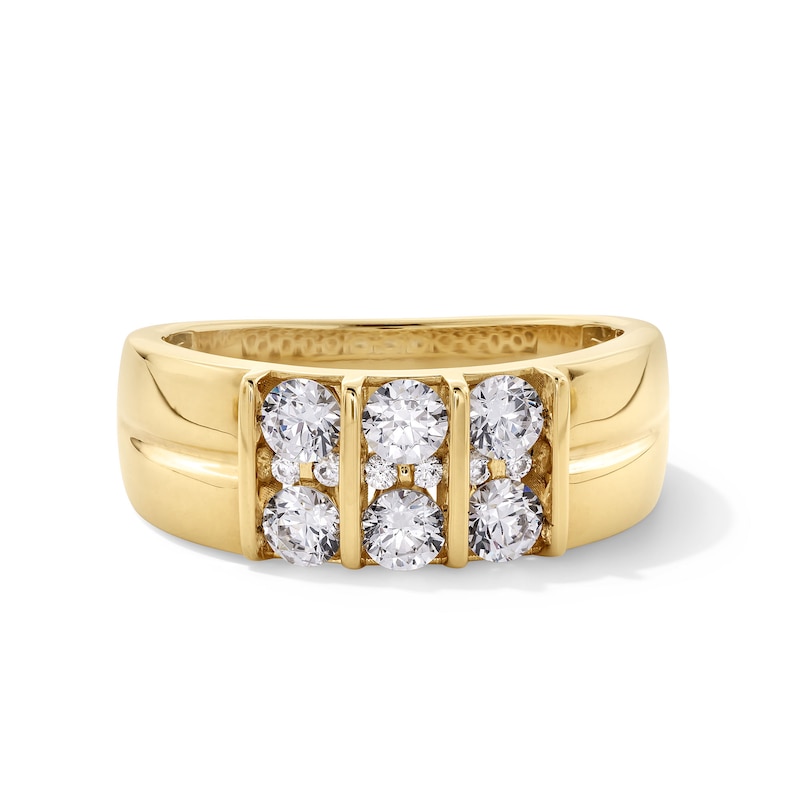 Main Image 1 of 1-1/3 CT. T.W. Certified Lab-Created Diamond Column Band in 10K Gold (F/VS2)